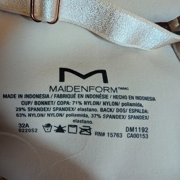 Like New Maidenform Nude Love The Lift Wireless Plunge Push Up Bra 32A DM1192 - Picture 4 of 4